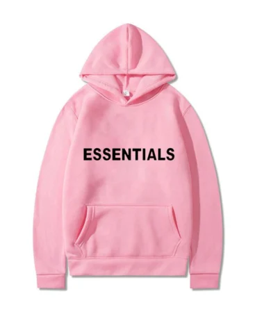pink essentials hoodie